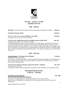 Flex Day – January 19, 2016 Schedule of Events
