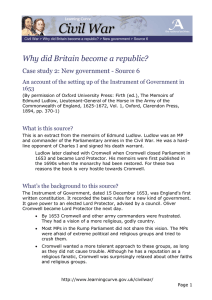 Why did Britain become a republic? 1653