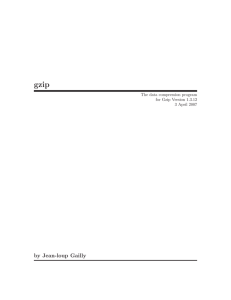 gzip by Jean-loup Gailly The data compression program for Gzip Version 1.3.12