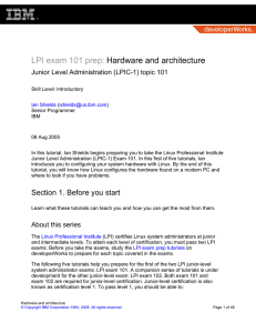 LPI exam 101 prep: Hardware and architecture