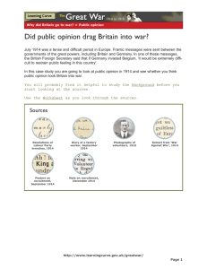 Did public opinion drag Britain into war?