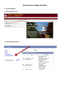Directions for College Scheduler 1.  Log onto MyHusky