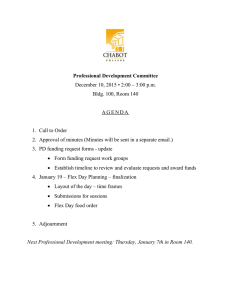 Professional Development Committee December 10, 2015 • 2:00 – 3:00 p.m.
