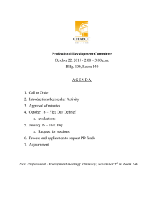 Professional Development Committee October 22, 2015 • 2:00 – 3:00 p.m.