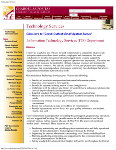 Information Technology Services (ITS) Department