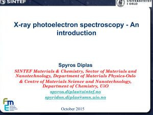 X-ray photoelectron spectroscopy - An introduction Spyros Diplas