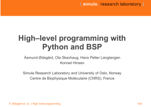 High–level programming with Python and BSP