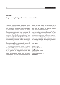 Editorial Large-scale hydrology: observations and modelling