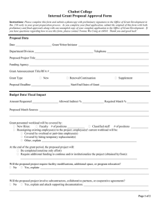 Chabot College Internal Grant Proposal Approval Form