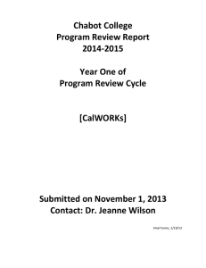 Chabot College Program Review Report 2014-2015