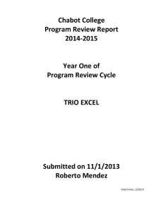 Chabot College Program Review Report 2014-2015