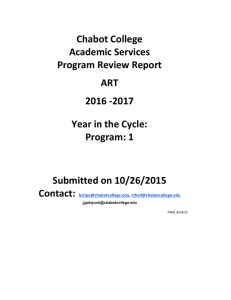 Chabot College Academic Services Program Review Report ART