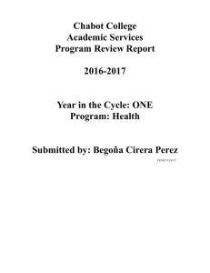 Chabot College Academic Services Program Review Report