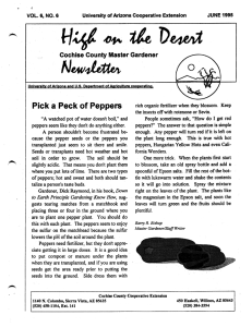 Nen/dteUe/i Pick a Peck of Peppers Cochise County Master Gardener