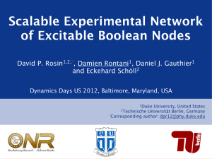 Scalable Experimental Network of Excitable Boolean Nodes David P. Rosin , Damien Rontani