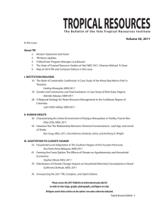 TROPICAL RESOURCES Volume 30, 2011