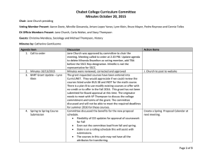 Chabot College Curriculum Committee Minutes October 20, 2015