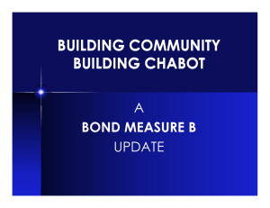BUILDING COMMUNITY BUILDING CHABOT A UPDATE