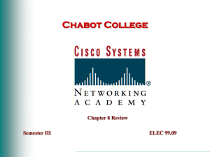 Chabot College Chapter 8 Review Semester III ELEC 99.09
