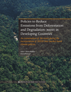 Policies to Reduce Emissions from Deforestation and Degradation (redd) in Developing Countries