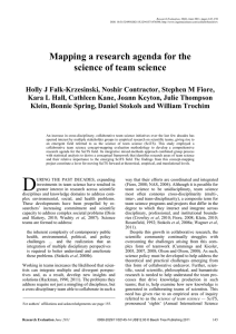 Mapping a research agenda for the science of team science