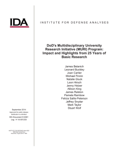 DoD's Multidisciplinary University Research Initiative (MURI) Program: