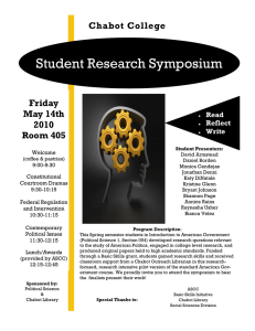 Student Research Symposium Chabot College Friday May 14th