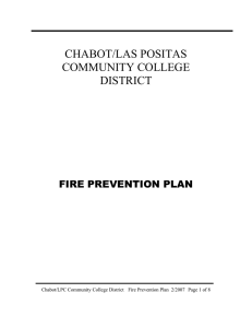 CHABOT/LAS POSITAS COMMUNITY COLLEGE FIRE PREVENTION PLAN