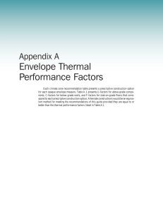 Envelope Thermal Performance Factors Appendix A