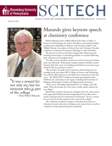 Sci Tech Marande gives keynote speech at chemistry conference