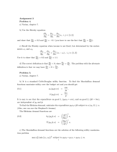Assignment 3 Problem 4. a) Varian, chapter 7. b) Use the Slutsky equation: