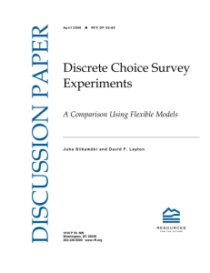 DISCUSSION PAPER Discrete Choice Survey Experiments