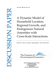 A Dynamic Model of Household Location, Regional Growth, and Endogenous Natural