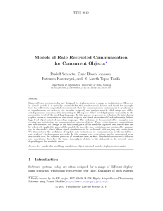 Models of Rate Restricted Communication for Concurrent Objects