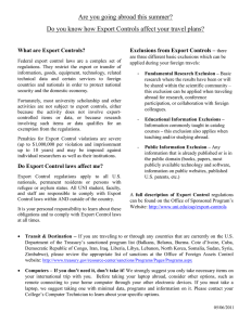 Are you going abroad this summer? What are Export Controls?