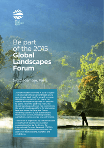 Be part of the 2015 Global Landscapes