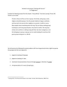 Handout to Accompany “Writing with Sources” Dr. Roggenbuck  Prisons We