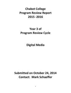 Chabot College  Program Review Report  2015 ‐2016   