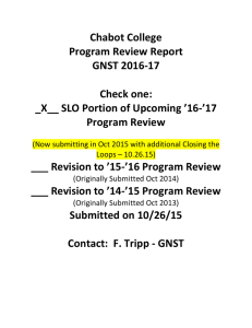 Chabot	College Program	Review	Report GNST	2016-17