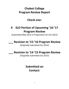 Chabot College Program Review Report  Check one: