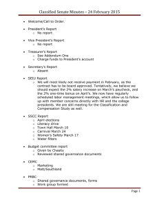 Classified Senate Minutes – 24 February 2015