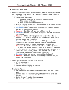 Classified Senate Minutes – 21 February 2014