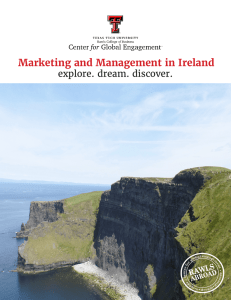 Marketing and Management in Ireland explore. dream. discover.