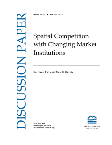 DISCUSSION PAPER Spatial Competition with Changing Market