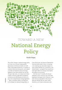 National Energy Policy ToWard a NeW