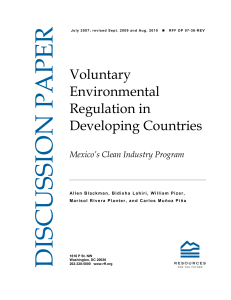 Voluntary Environmental Regulation in