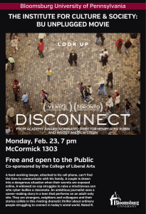 THE INSTITUTE FOR CULTURE &amp; SOCIETY: BU UNPLUGGED MOVIE McCormick 1303