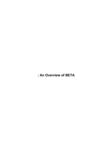 : An Overview of BETA