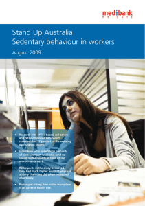 Stand Up Australia Sedentary behaviour in workers
