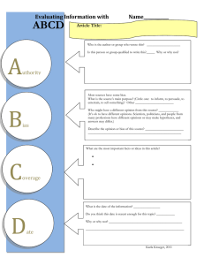 ABCD  Evaluating Information with        ...